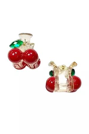 Baby Cherry Jaw Clip Pair Red Clear – Anna Sui