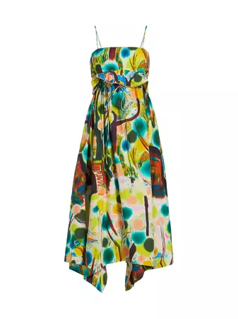 Shop Ulla Johnson Leighton Printed Cotton Midi-Dress | Saks Fifth Avenue