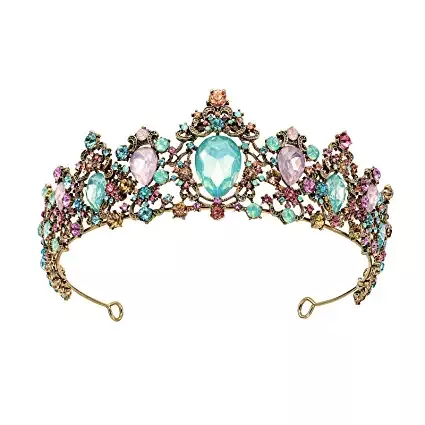 MMK Baroque Vintage Rhinestone Crystal Queen Crown