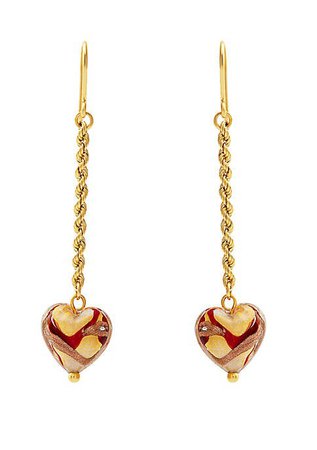 Belk & Co. 10k Heart Dangle Earrings
