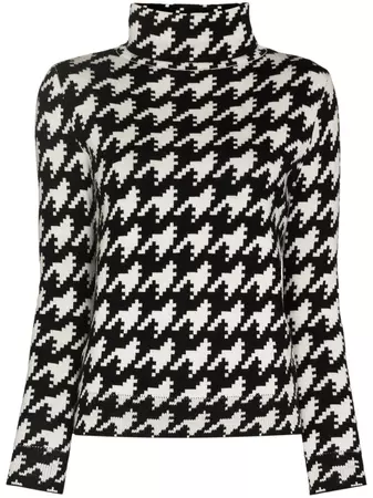 Perfect Moment Houndstooth Pattern Turtleneck Jumper - Farfetch