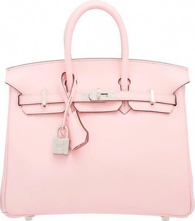 Pinterest - Hermes 25cm Rose Sakura Swift Leather Birkin Bag with PalladiumHardware. X, 2016. Pristine Condition. 10" Widthx... #Hermeshandbags | Bag