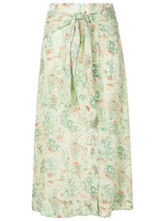 Nk Floral Midi Skirt - Farfetch