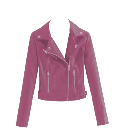 Pink leather jacket