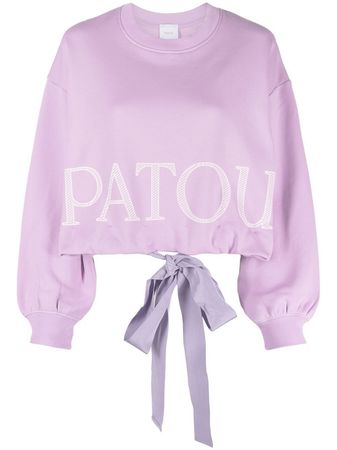 Patou Cropped logo-print Sweatshirt - Farfetch