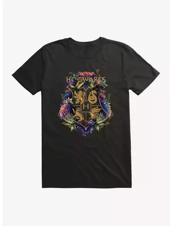 Harry Potter Hogwarts Floral Shield T-Shirt | Hot Topic