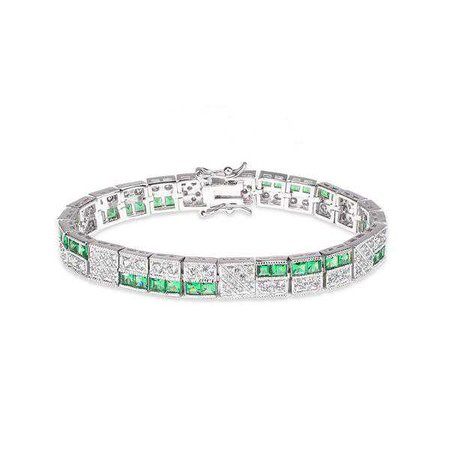 Bracelets | Shop Women's Emerald Zircon Bracelet Jewelry Set at Fashiontage | KBR264_EMSI