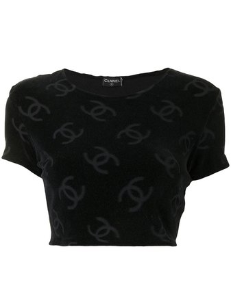 Chanel Pre-Owned Croptop Med Logotyp - Farfetch