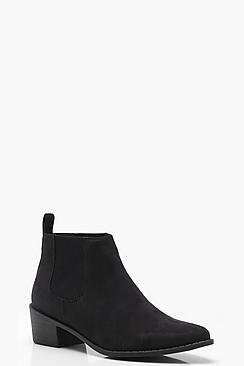 Eve Pointed Toe Ankle Chelsea Boots