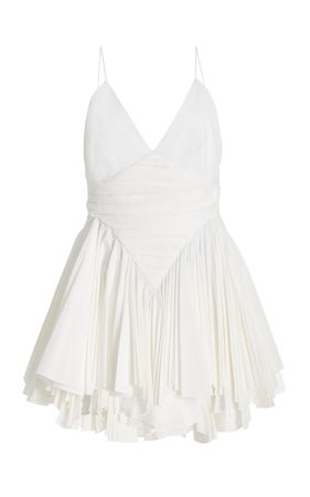 Margot Pleated Cotton Mini Dress By Khaite | Moda Operandi