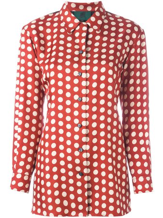 Red Jean Paul Gaultier Pre-Owned Dotted Vest Panel Shirt | Farfetch.com