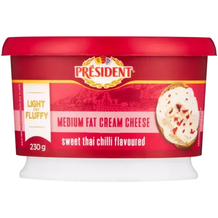Président Sweet Thai Chilli Flavoured Cream Cheese 230g | Cheese Snacks & Spreads | Cheese | Fresh Food | Food | Checkers ZA
