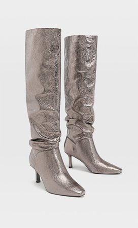 High heel slouched boots - Women's Just in | Stradivarius United States