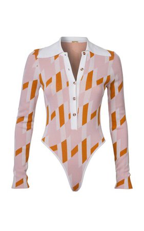 Carina Geometric-Printed Jersey Bodysuit By Dodo Bar Or | Moda Operandi
