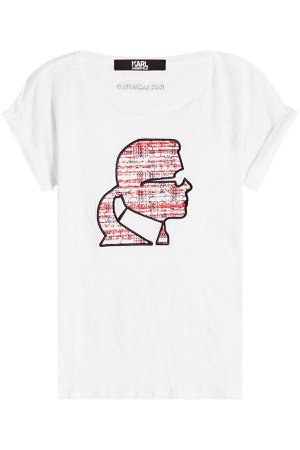 Karl Profile Linen T-Shirt Gr. XL