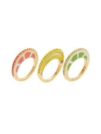 Kate Spade New York Fruit Stackable (Set Of 3) 7 Ring - Tradesy