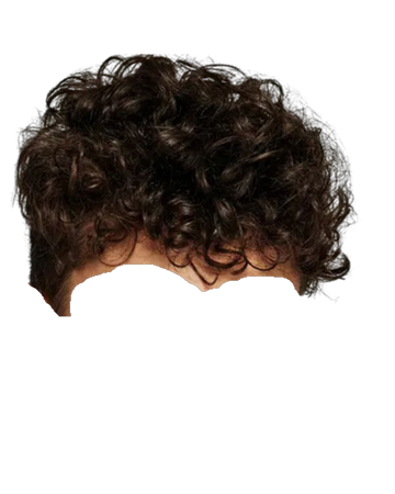 dark brown black short curly hair men