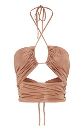 Lead On Cropped Jersey Halter Top By Third Form | Moda Operandi