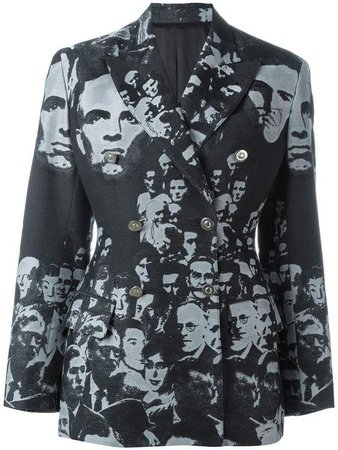 Jean Paul Gaultier Pre-Owned embroidered face blazer