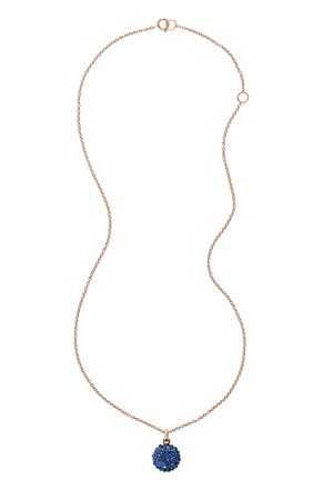 Nam Cho - 18K Rose Gold Blue Sapphire Ball Necklace | Mitchell Stores