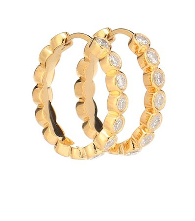 Medium gold-plated hoop earrings