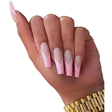 Pink super long nails