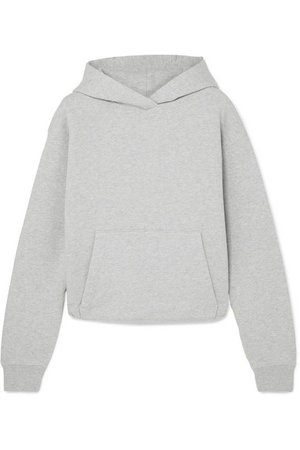 alexanderwang.t | Cropped cotton-terry hoodie | NET-A-PORTER.COM
