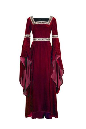 Royal Red/Burgundy Medieval Gown