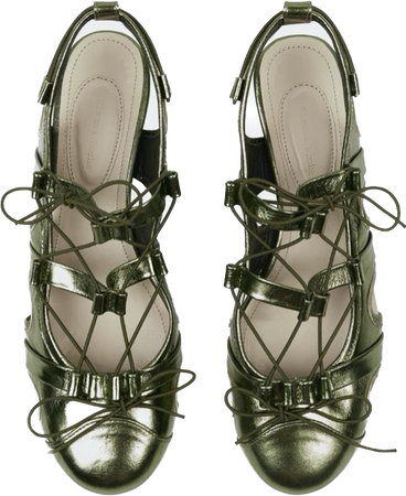 simone rocha sporty lace-up ballerina flat shoes