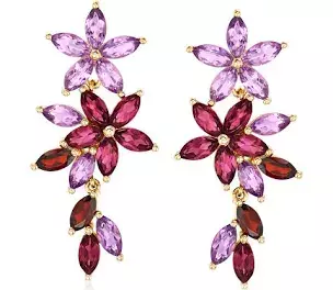 floral gemstone earring - Google Search