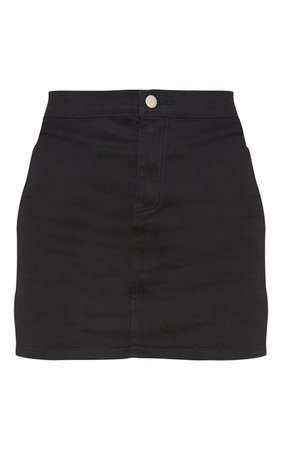 Black Disco Fit Denim Skirt | Denim | PrettyLittleThing USA