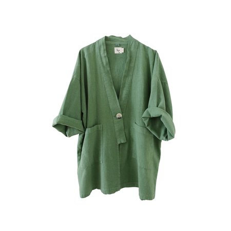 Green Kimono shirt robe top