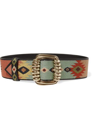 Etro | Embroidered leather waist belt | NET-A-PORTER.COM