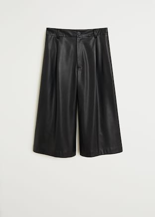 Pleated bermuda shorts - Women | Mango USA black