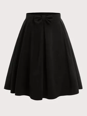 Plus Bow Front Flared Midi Skirt for Sale Australia| New Collection Online| SHEIN Australia