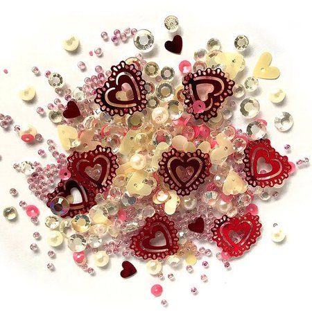 Buttons Galore Sparkletz Valentines Day Embellishments
