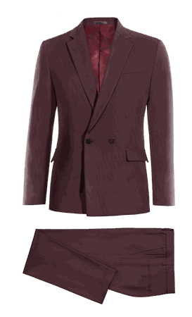 oxblood suit