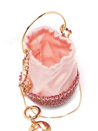 Rosantica Baby Ghizlan Mini Crystal Embellished Satin Bag.