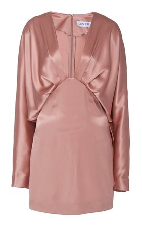 Drape Front Silk Mini Dress by Cushnie | Moda Operandi