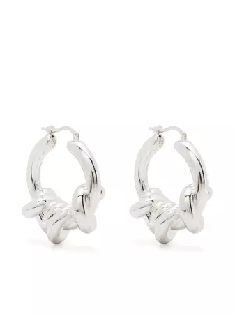 Jil Sander knot-detail Hoop Earrings - Farfetch
