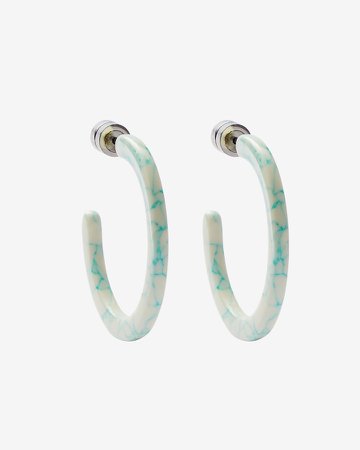 Machete Mint Porcelain Mini Hoop Earrings