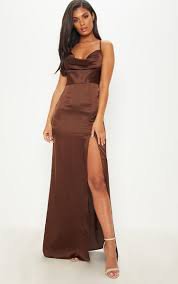 gown dress in brown