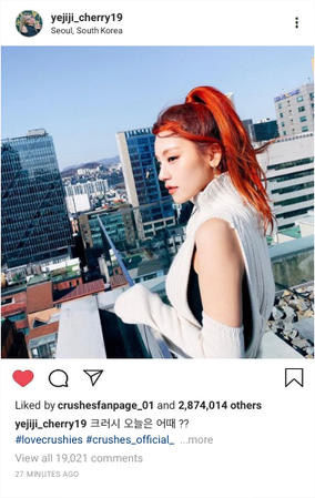 Crushes Yeji Instagram Update