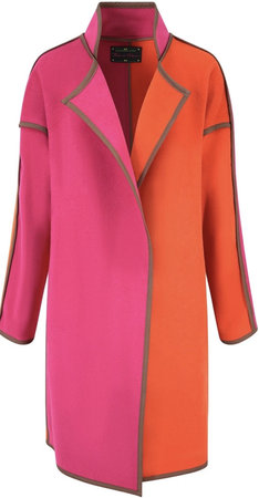 pink and orange coat