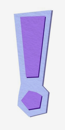 purple exclamation point