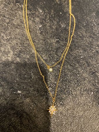 white Opal vintage necklace