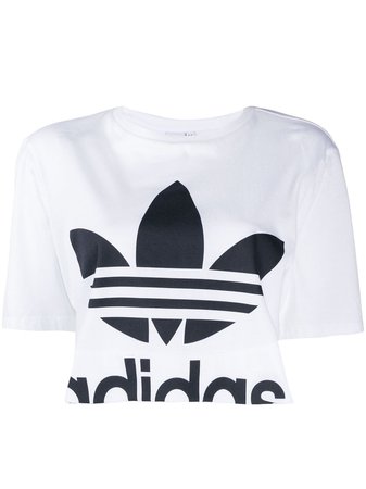 Adidas Contrast Logo T-shirt - Farfetch