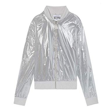 bomber silver metallic jacket - Google Search