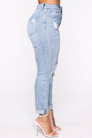 *clipped by @luci-her* Keep Coming Back Boyfriend Jeans - Light Blue Wash, Jeans | Fashion Nova