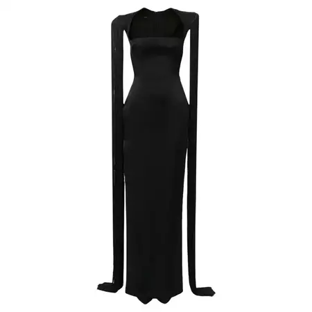 Alex Perry Dallas Fringed-Sleeve Gown For Sale at 1stDibs | alex perry black gown, alex perry evening dresses, alex perry sale dresses